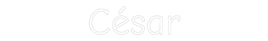 Néon personnalisé : César