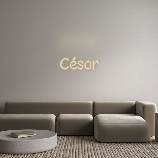 Néon personnalisé : César