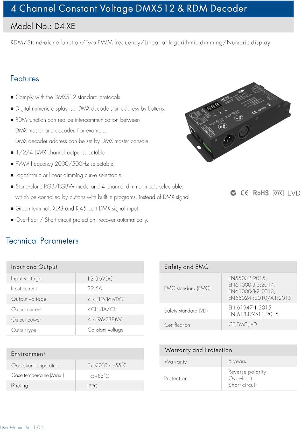 LED Neon DMX Sturing (4ch)