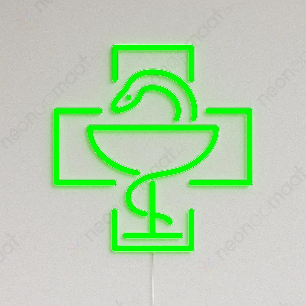 Pharmacien Croix Hygieia Néon Lumière