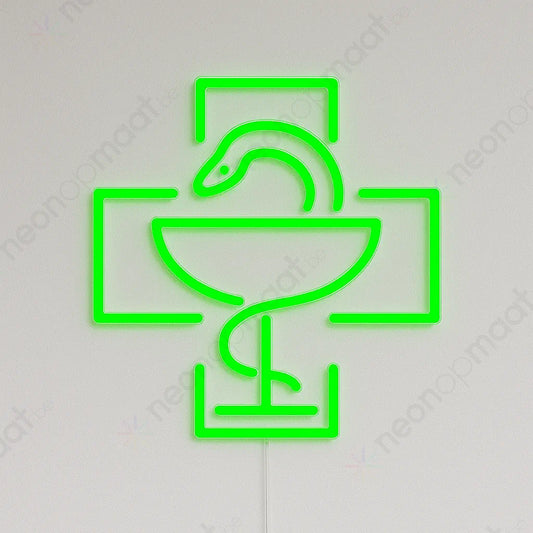 Pharmacien Croix Hygieia Néon Lumière