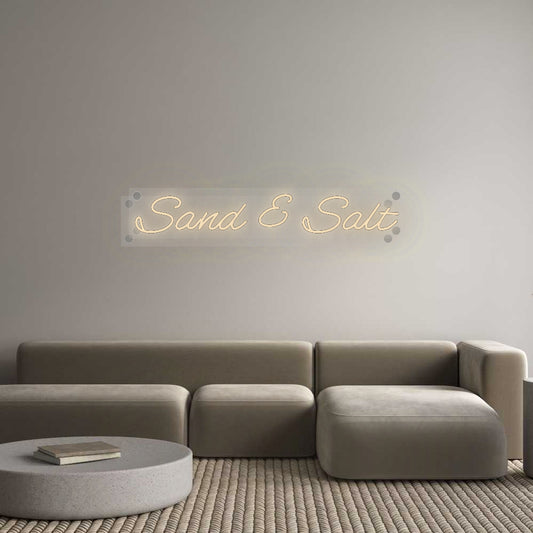 Néon personnalisé : sable et sel