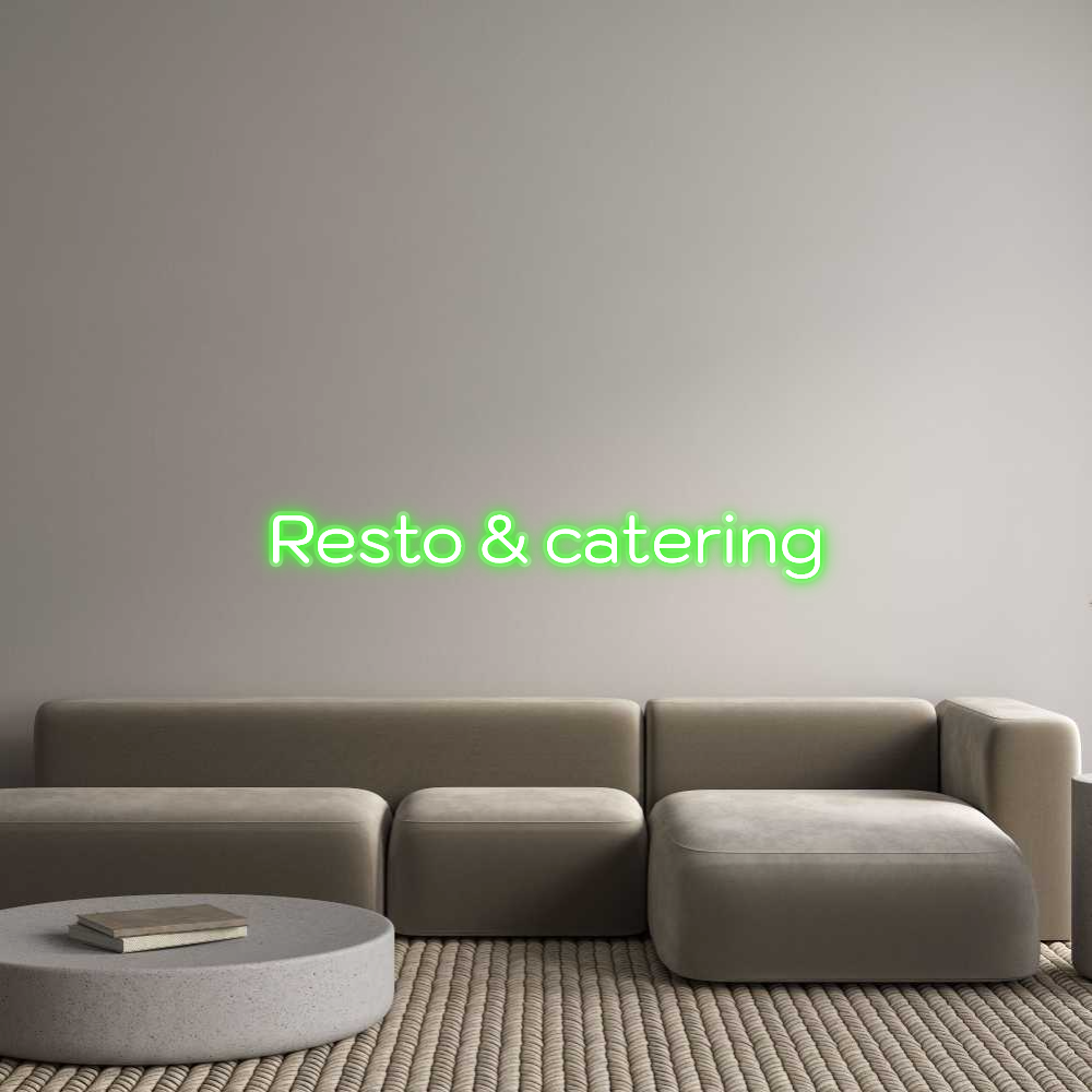 Néon personnalisé : Resto &amp; traiteur...