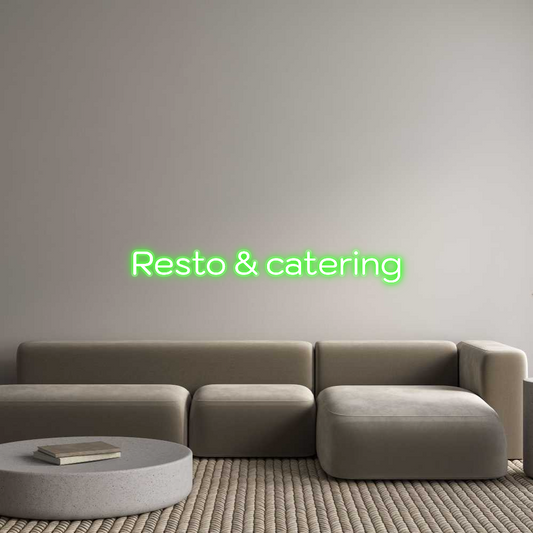 Néon personnalisé : Resto &amp; traiteur...