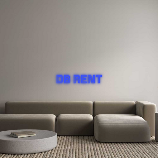 Néon personnalisé : DB RENT