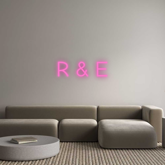 Néon personnalisé : R &amp; E