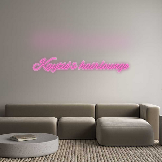 Néon personnalisé : les cheveux de Kaytie...