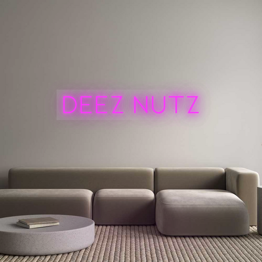 Néon personnalisé : deez nutz