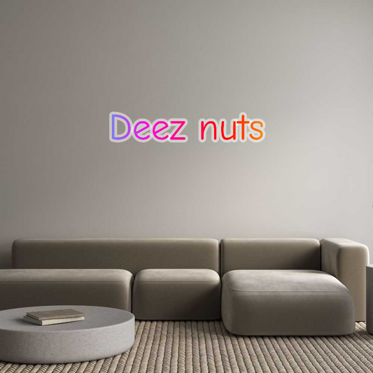 Néon personnalisé : Deez Nuts