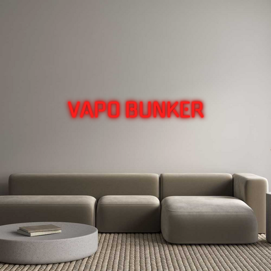 Néon personnalisé : VAPO BUNKER