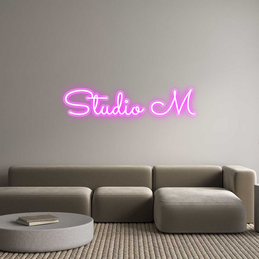 Néon personnalisé : Studio M