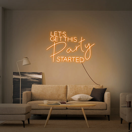 Que la fête commence ! Lumière néon
