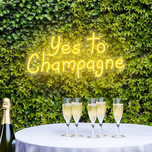Oui au néon champagne